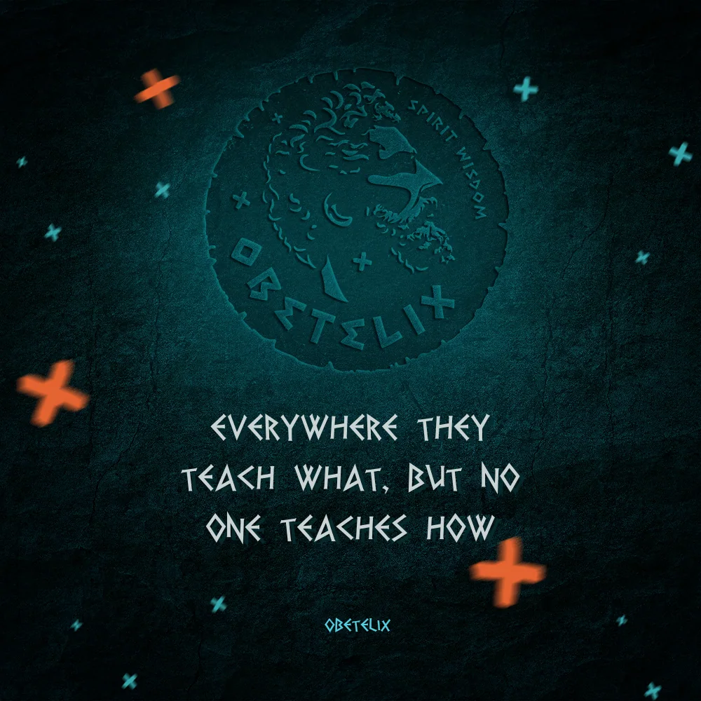 Wisdom image: Everywhere They Teach What, but No One Teaches How