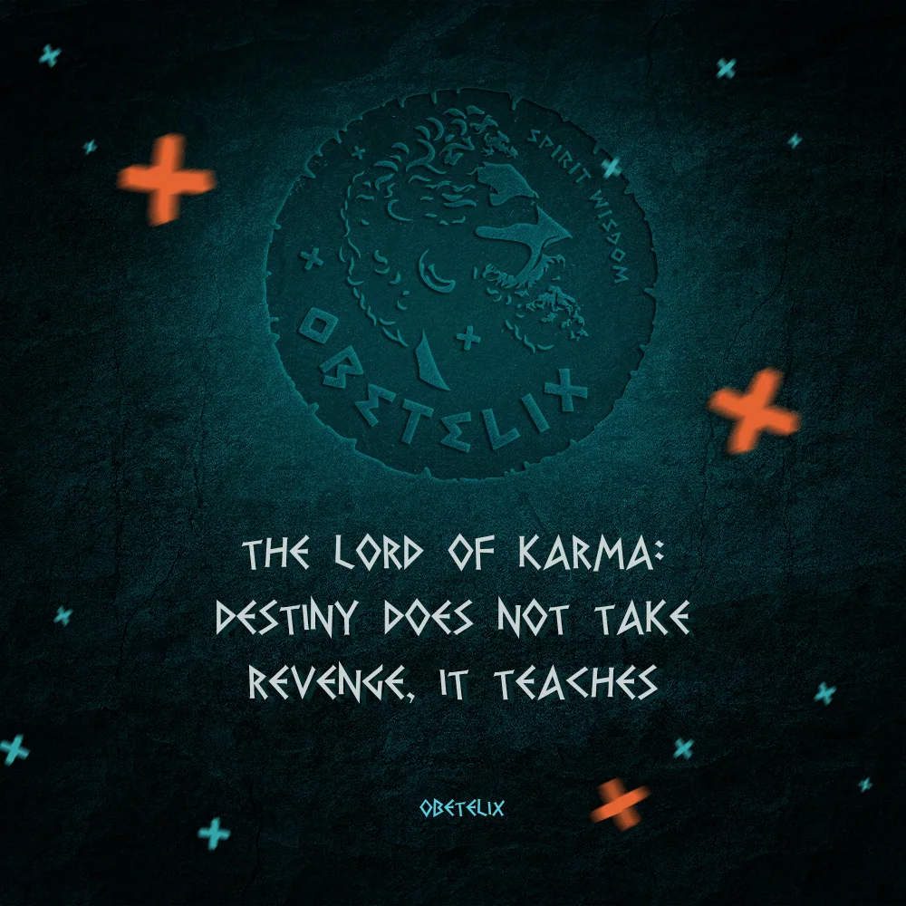 Wisdom image: The Lord of Karma: Destiny Does Not Take Revenge, It Teaches